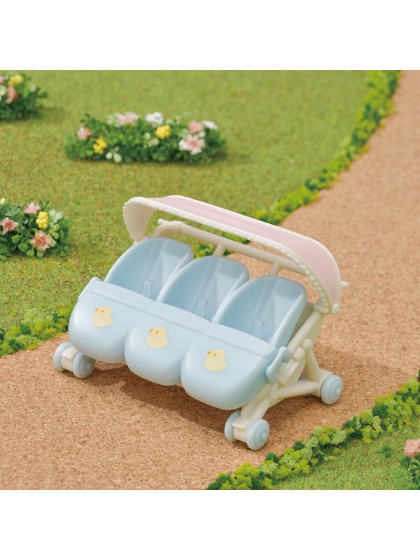 Sylvanian Families Trillinge-klapvogn