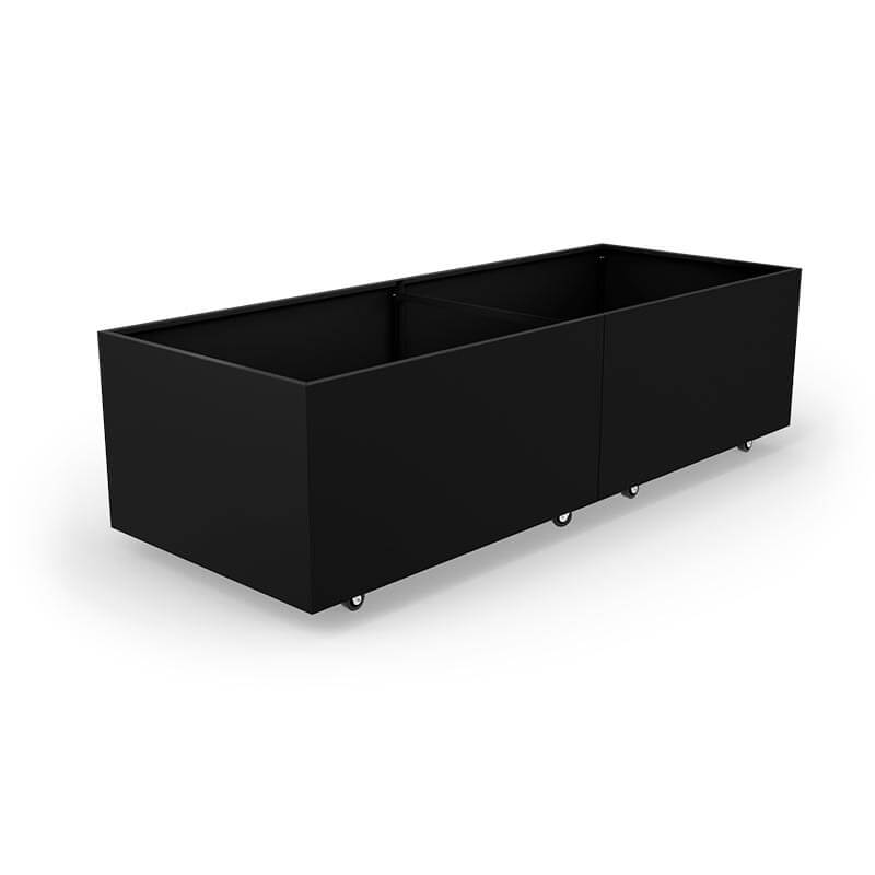 THOR Plantekasse på hjul 160 x 60 x 40 - Black Steel