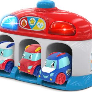 Tiny Teamsterz - Garage Med 3 Soft Touch Legetøjsbiler