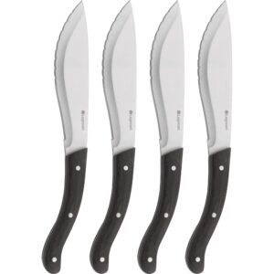 Tomahawk steakkniv, mørkt træ, 4 stk.