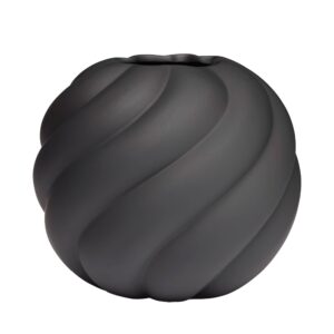Twist Ball Vase 20 cm, sort