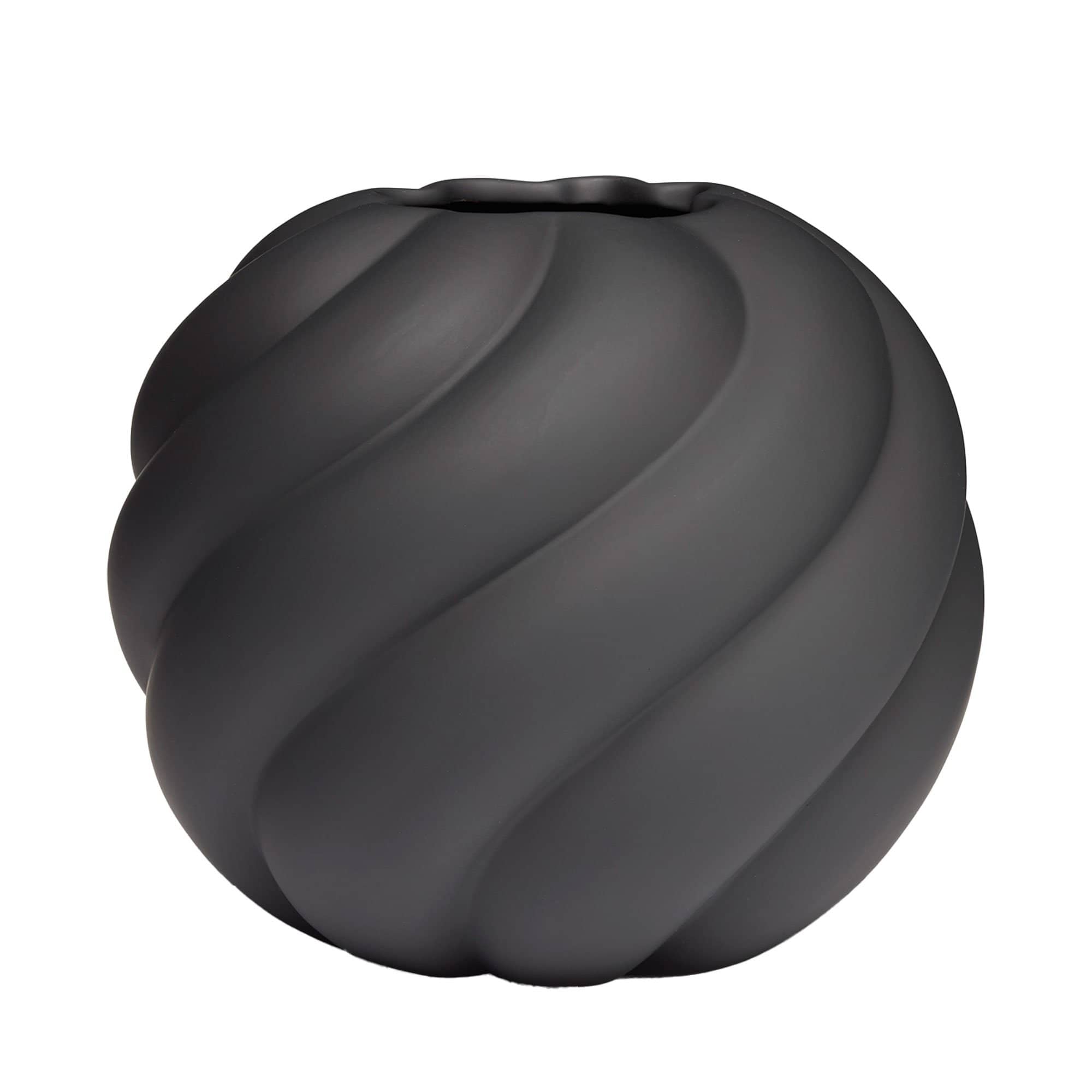 Twist Ball Vase 20 cm, sort