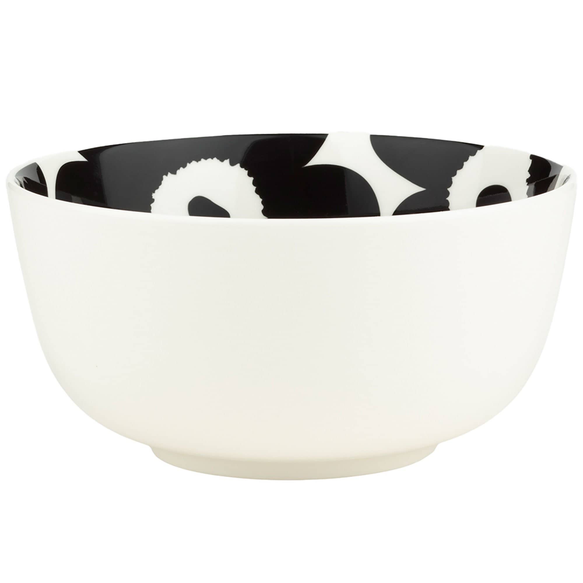 Unikko skål 9 dl, hvid/sort