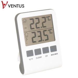 VENTUS Digitalt inde-/udetermometer hvid WA118