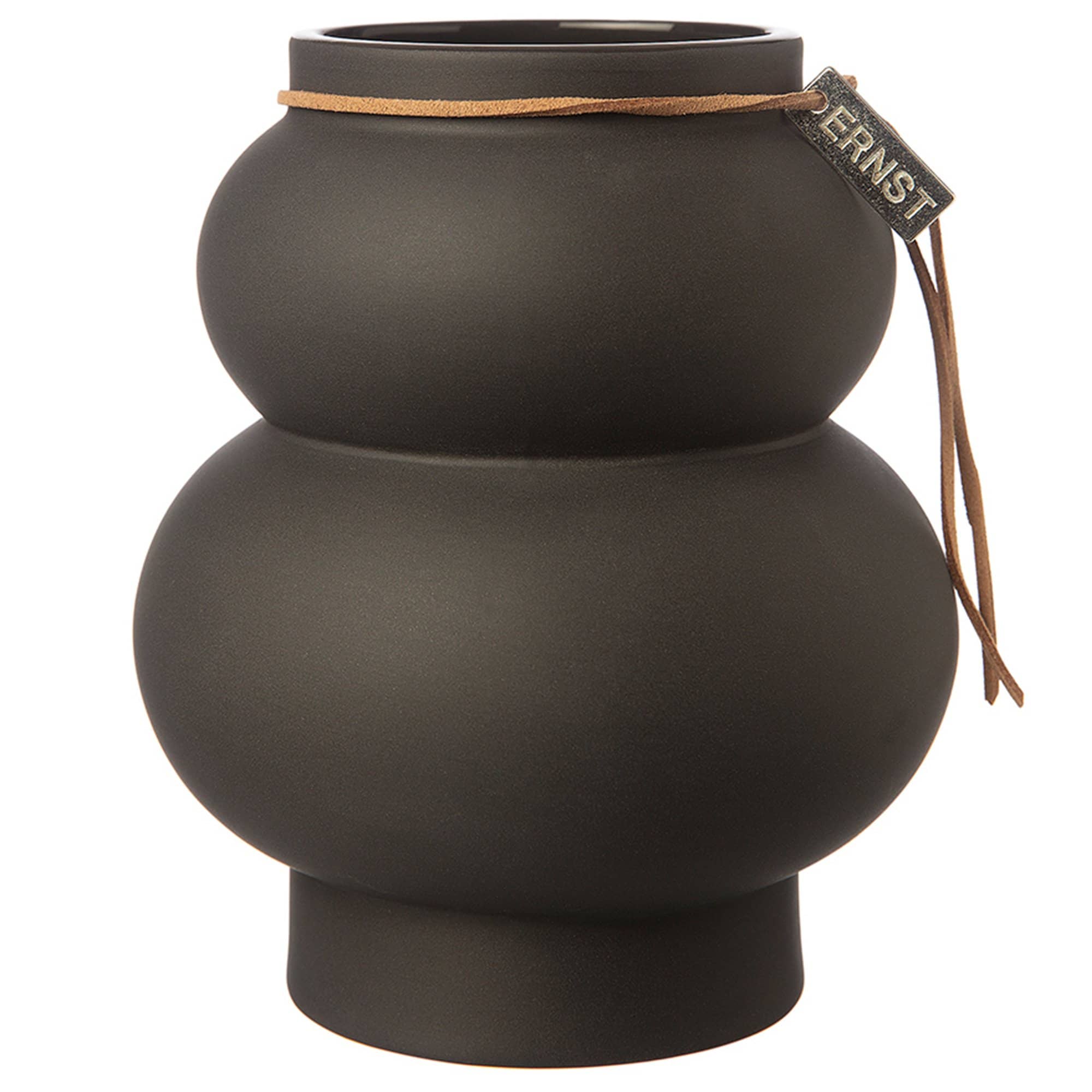 Vase Kurvig Mørkegrå 14 cm.