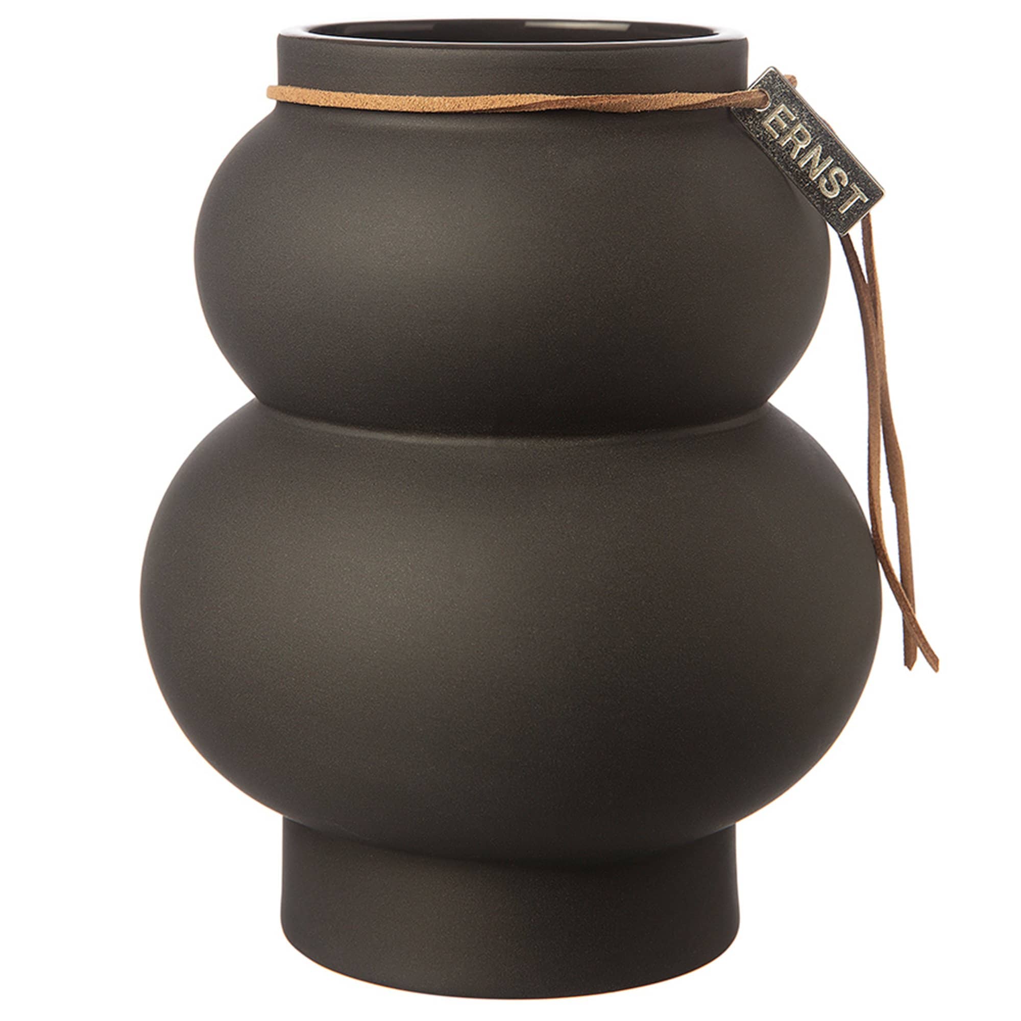 Vase Kurvig Mørkegrå 21,5 cm.