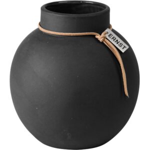 Vase mørkegrå 14 cm.