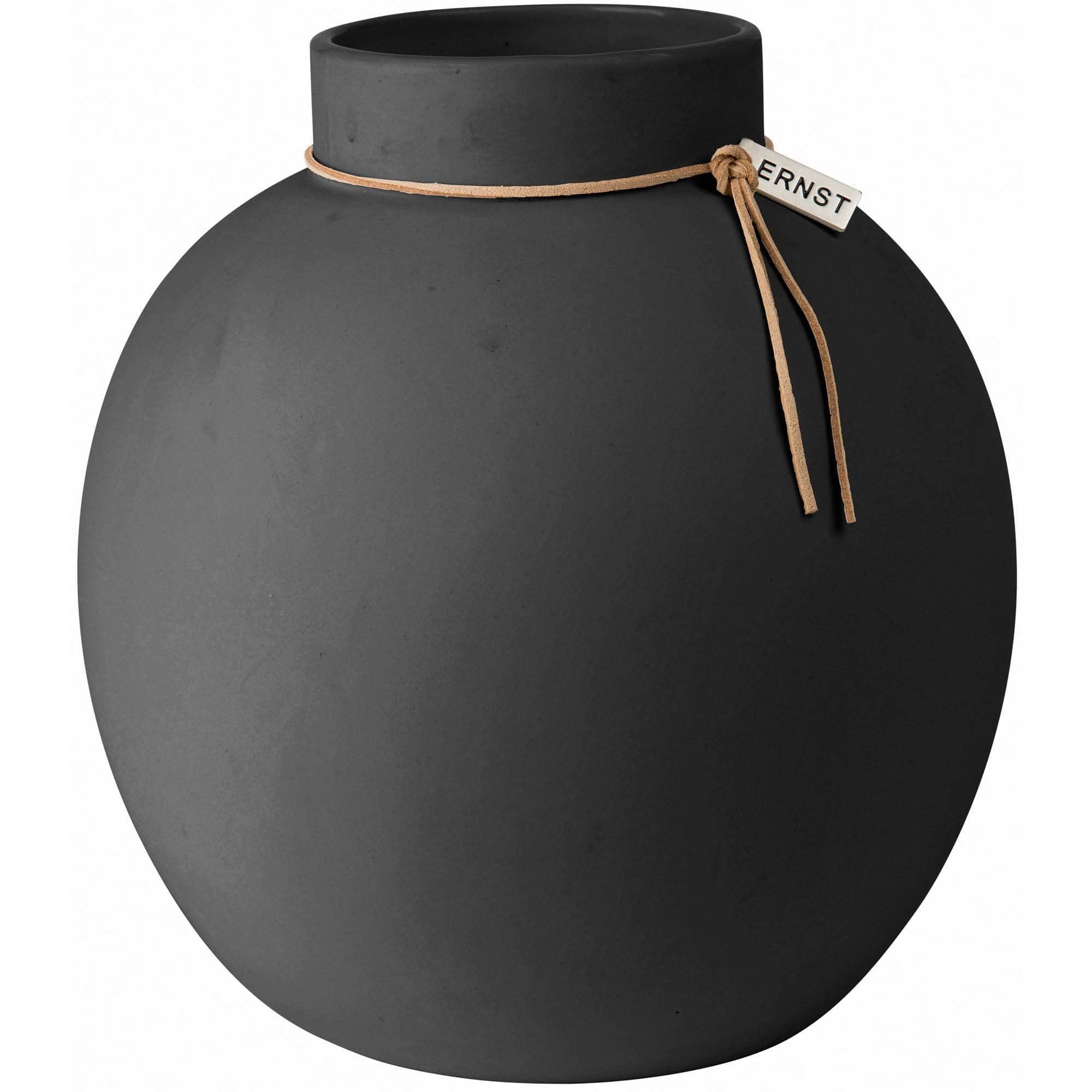 Vase mørkegrå 22 cm.