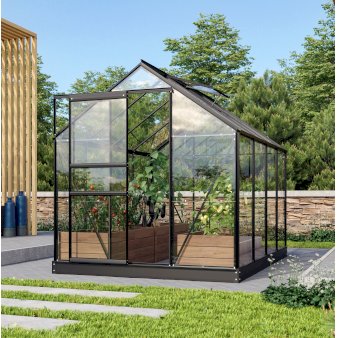 Venus drivhus Model 5000 Uden sokkel Sort Glas