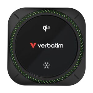 Verbatim Charge 'n' Drive trådløs opladerholder til bil - Qi2, RGB-belysning - 15 Watt