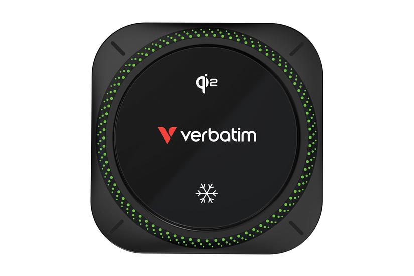 Verbatim Charge 'n' Drive trådløs opladerholder til bil - Qi2, RGB-belysning - 15 Watt