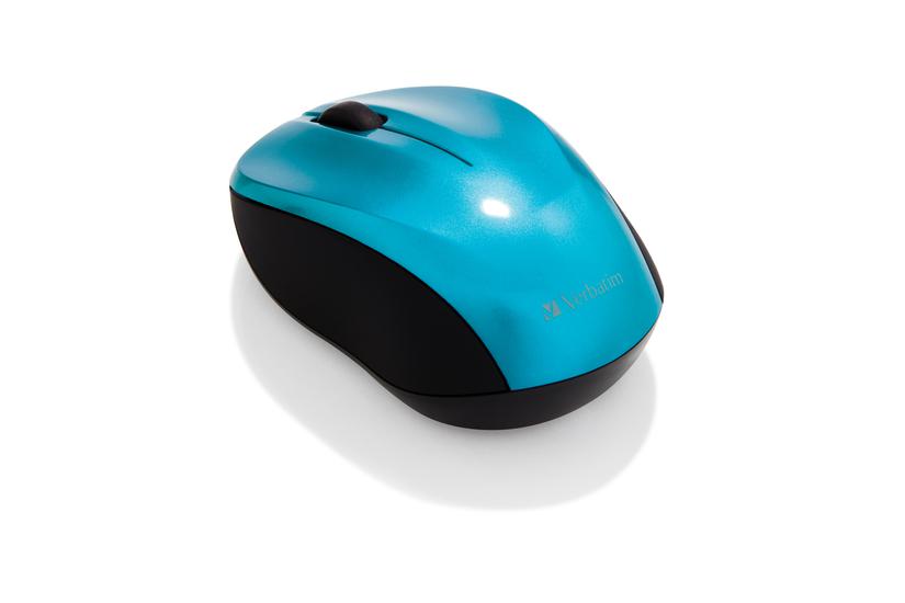 Verbatim Wireless Mouse GO NANO - mus - RF - blå karribien