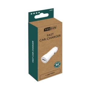 Vivanco 1xUSB-billynoplader 2,1A Hvid