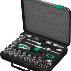 Wera 8100 SC 2 Zyklop Speed-skraldesæt, 1/2"-tilslutning, metrisk, 37 dele