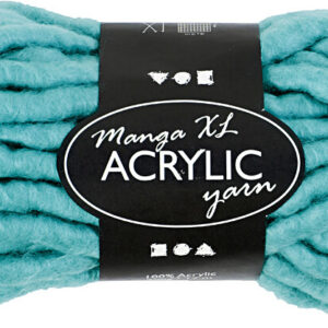 Xl Kæmpe Akryl Garn - Polyacryl - L 17 M - Manga - Turkis 200 G