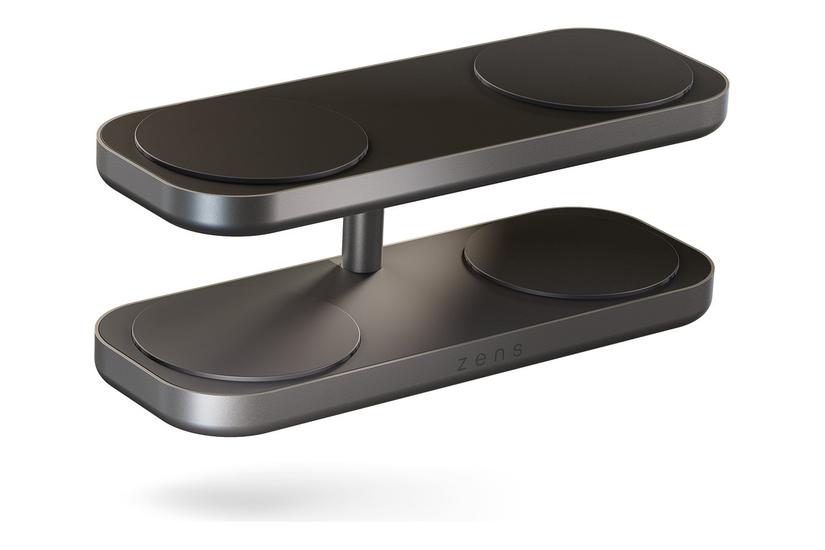 ZENS Quattro Charger Pro 4 trådløs opladningsstander - + AC-strømadapter - magnetisk - 15 Watt