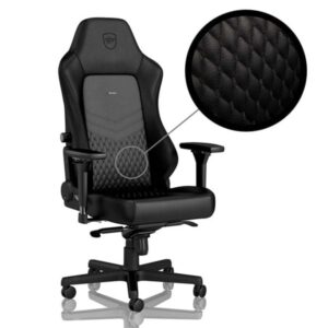 noblechairs HERO Real Leather Gaming Chair - Black Gamer Stol - Sort - Læder - Op til 150 kg